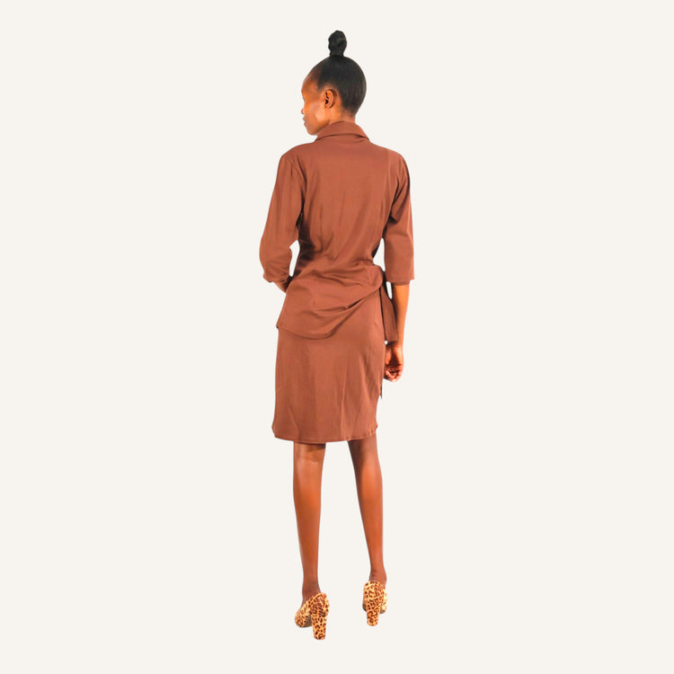 Brown wrap skirt Jersey