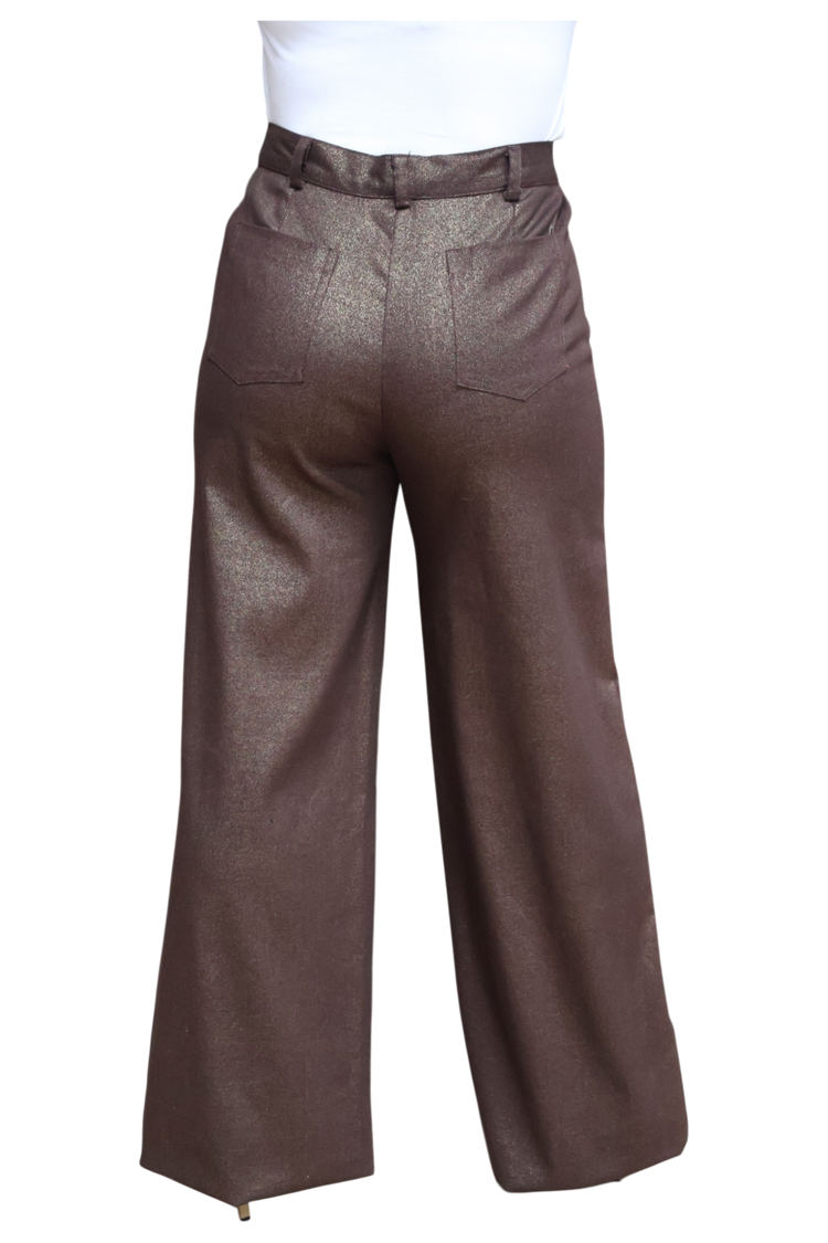 Wide leg shimery jean cut pants