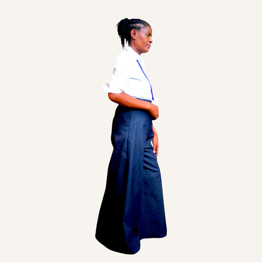 Super wide leg denim pants