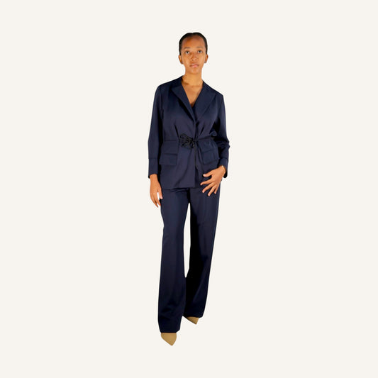 Straight leg with elastic band pants