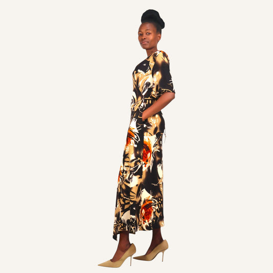 Short sleeved wrap dress