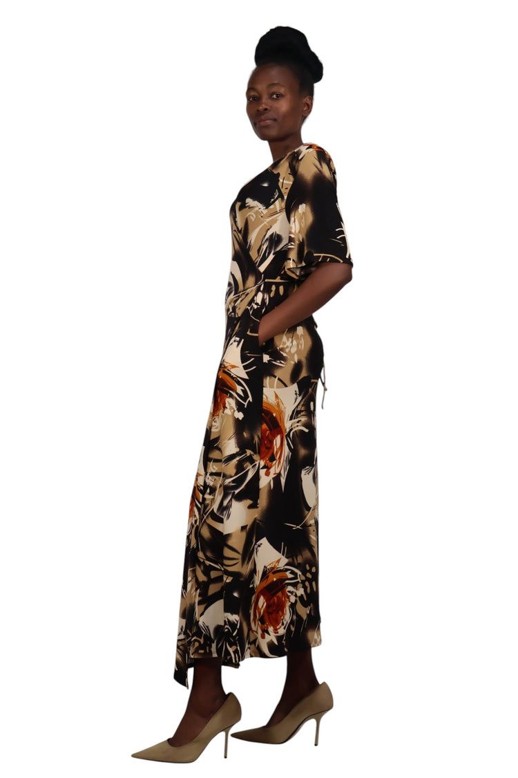 Short sleeved wrap dress