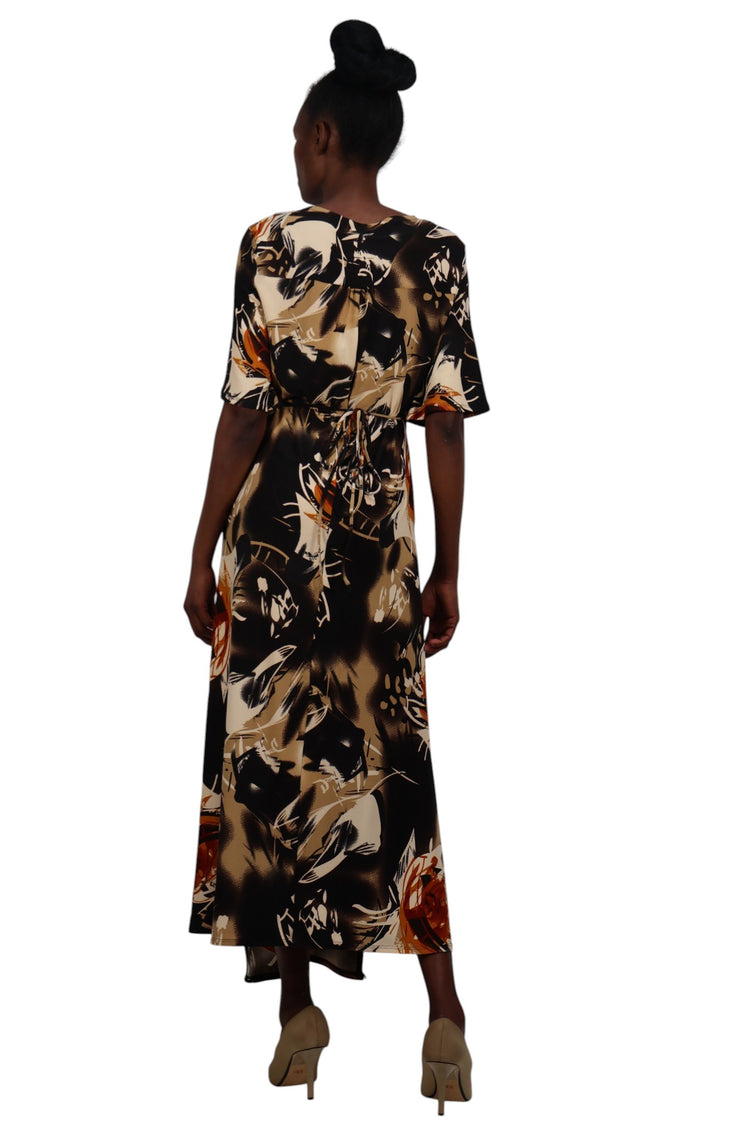 Short sleeved wrap dress