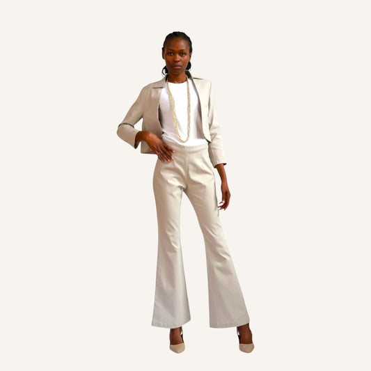 Bell bottom Cotton elastane pants