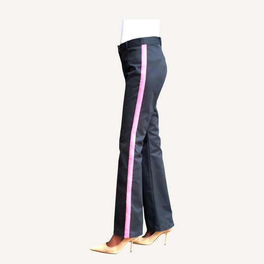 Bell bottom with pink strip pants