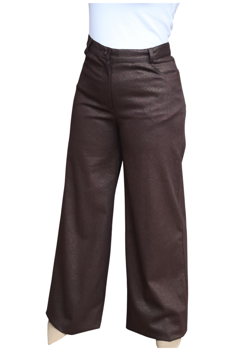 Wide leg shimery jean cut pants