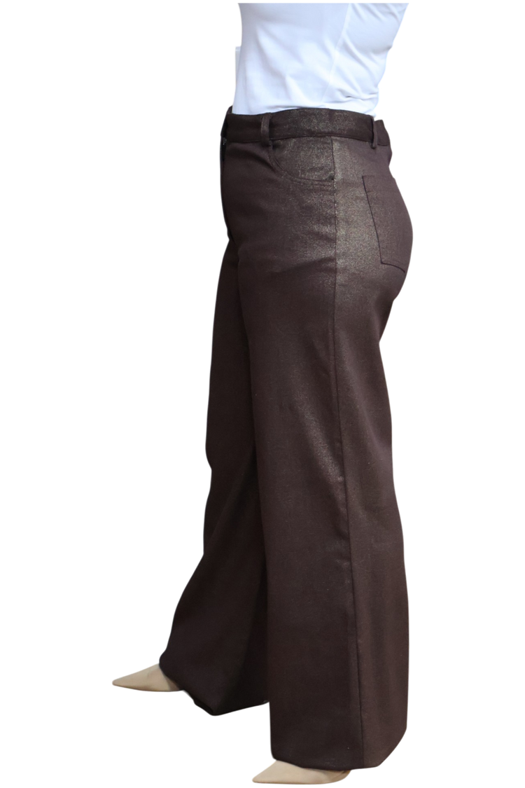Wide leg shimery jean cut pants