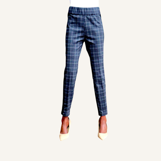 Prince Charles check with a strip and elastic waist