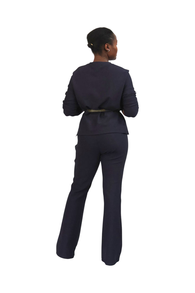 Straight leg with elastic band pants