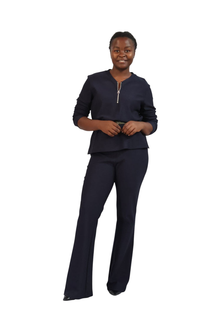 Straight leg with elastic band pants