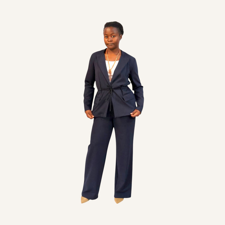 Straight leg with elastic band pants