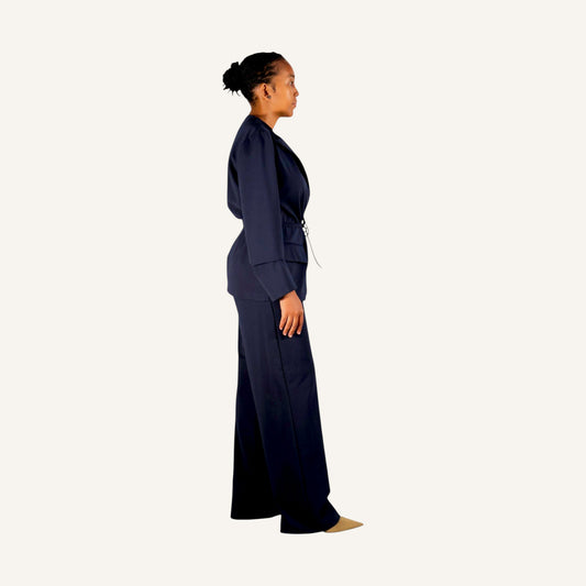 Straight leg with elastic band pants