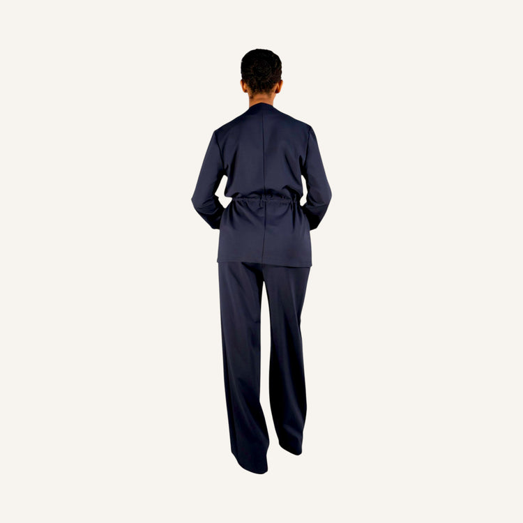 Straight leg with elastic band pants