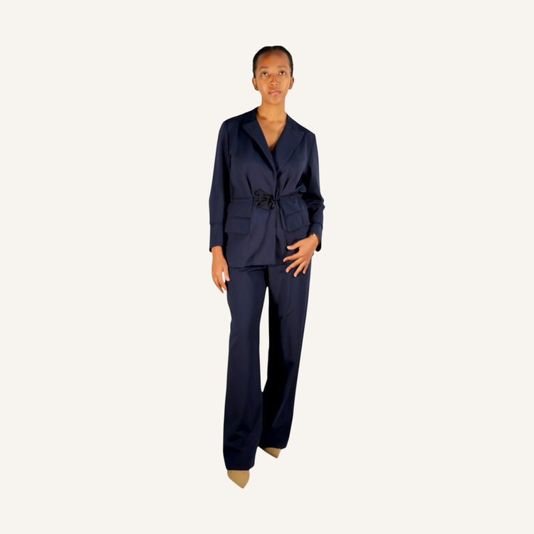 Straight leg with elastic band pants