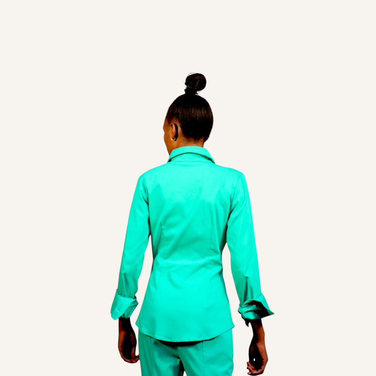 Jade Green long sleeved button down shirt
