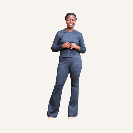 Hounds tooth check bell bottom pants
