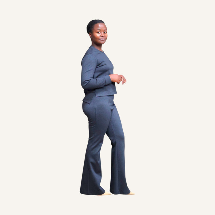 Hounds tooth check bell bottom pants